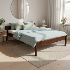 Pat matrimonial Sally, Transilvan, Lemn Masiv, Model 2/1, 120x200 cm, Nuc