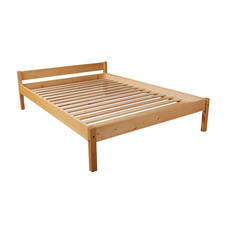 Clone of Clone of Double Bed Sally, Transilvan, Solid Wood, Model 2/2, 140x200 cm, Natural Wood