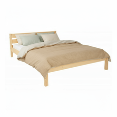 Pat matrimonial Sally, Transilvan, Lemn Masiv, Model 3/1, 140x190 cm, Natur