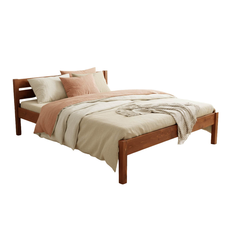 Pat matrimonial Sally, Transilvan, Lemn Masiv, Model 3/1, 140x190 cm, Nuc