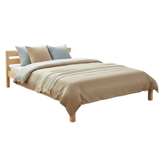 Pat matrimonial Sally, Transilvan, Lemn Masiv, Model 3/1, 160x190 cm, Natur