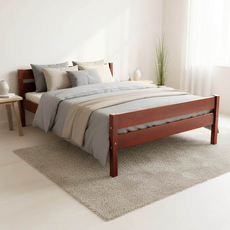 Pat matrimonial Sally, Transilvan, Lemn Masiv, Model 3/2, 120x200 cm, Cires