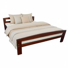 Pat matrimonial Simona, Transilvan, Lemn Masiv, 160x200 cm, Cires