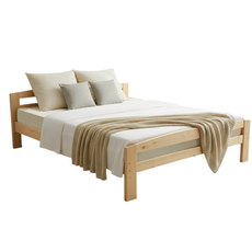 Pat matrimonial Simona, Transilvan, Lemn Masiv, 160x200 cm, Lacuit