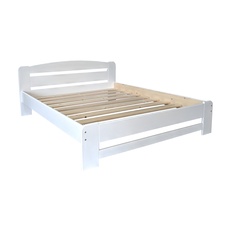 Double Bed Dumbo, Transilvan, Solid Wood, Model 3/1, 160x200 cm, White