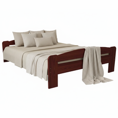 Pat matrimonial Transilvan, Dumbo, Lemn Masiv, Model 2/2, 160x200 cm, Cires