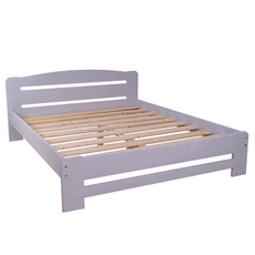 Double Bed Dumbo, Transilvan, Solid Wood, Model 3/1, 140x200 cm, Grey