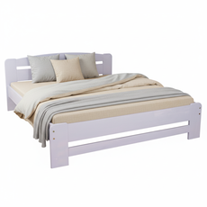 Pat matrimonial Transilvan, Dumbo, Lemn Masiv, Model 3/1, 140x200 cm, Gri