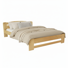 Pat matrimonial Transilvan, Dumbo, Lemn Masiv, Model 3/1, 140x200 cm, Lacuit