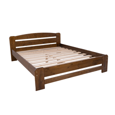 Double Bed Dumbo, Transilvan, Solid Wood, Model 3/1, 140x200 cm, Walnut