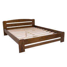 Double Bed Dumbo, Transilvan, Solid Wood, Model 3/1, 160x200 cm, Walnut