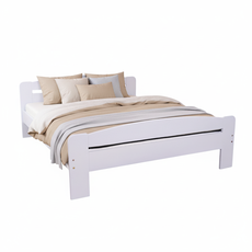 Pat matrimonial Transilvan, Dumbo, Lemn Masiv, Model 3/2, 140x200 cm, Gri