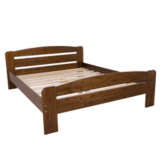 Double Bed Dumbo, Transilvan, Solid Wood, Model 3/2, 140x200 cm, Walnut