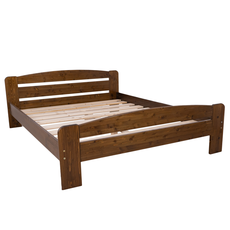 Double Bed Dumbo, Transilvan, Solid Wood, Model 3/2, 160x200 cm, Walnut