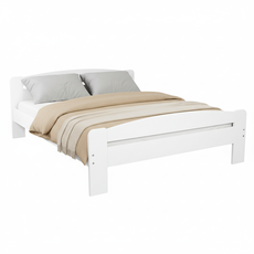 Pat matrimonial Transilvan, Dumbo, Lemn Masiv, Model 3/2, 160x200 cm, Alb