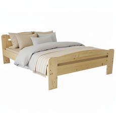 Pat matrimonial Transilvan, Dumbo, Lemn Masiv, Model 3/2, 160x200 cm, Natur