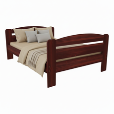 Pat matrimonial Transilvan, Dumbo, Lemn Masiv, Model 3/3, 140x200 cm, Cires