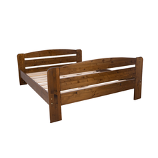 Double Bed Dumbo, Transilvan, Solid Wood, Model 3/3, 140x200 cm, Walnut