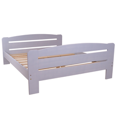 Double Bed Dumbo, Transilvan, Solid Wood,  Model 3/3, 160x200 cm, Grey