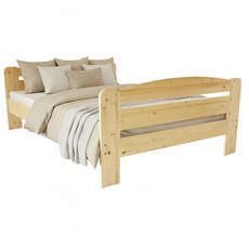 Pat matrimonial Transilvan, Dumbo, Lemn Masiv, Model 3/3, 160x200 cm, Lacuit