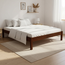 Pat matrimonial Transilvan, Sally, Lemn Masiv, Model 1/1, 160x200 cm, Nuc