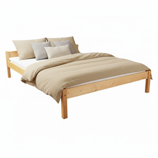 Pat matrimonial Transilvan, Sally, Lemn Masiv, Model 2/1, 140x200 cm, Lacuit