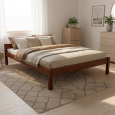 Pat matrimonial Transilvan, Sally, Lemn Masiv, Model 2/1, 160x200 cm, Nuc