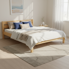 Double Bed Sally, Transilvan, Solid Wood, Model 3/1, 160x200 cm, Lacquered