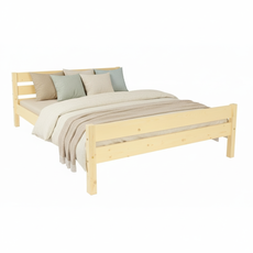 Pat matrimonial Transilvan, Sally, Lemn Masiv, Model 3/2, 160x200 cm, Lacuit