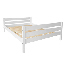 Double Bed Sally, Transilvan, Solid Wood, Model 3/3, 140x200 cm, White