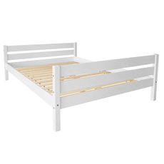 Double Bed Sally, Transilvan, Solid Wood, Model 3/3, 160x200 cm, White