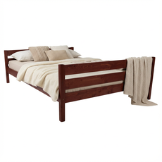 Pat matrimonial Transilvan, Sally, Lemn Masiv, Model 3/3, 160x200 cm, Cires