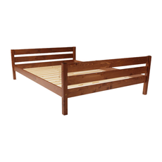 Double Bed Sally, Transilvan, Solid Wood, Model 3/3, 160x200 cm, Walnut