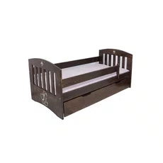 Kids Bed, Transilvan, Simba, Solid Wood, 80x160 cm, Walnut