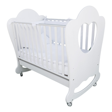 Clone of Baby Bed, BabyDreams, Balu, Drawer, Solid Wood, Italian Design, 133x71x106 cm, White-Beige