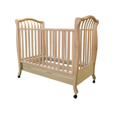 Patut Bebe Premium, Belle, BabyDreams, cu Sertar, Design Italia, Transilvan, Lemn Masiv de Fag, 150x76x130 cm, Lacuit