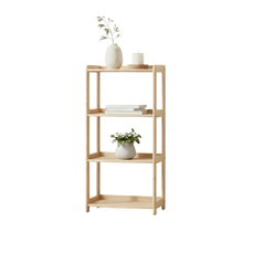 Shelf Elisse, Transilvan, 4 Levels, Solid Wood, 60x39x127 cm, Natural Wood