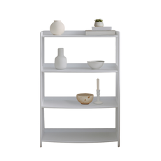 Shelf Elisse, Transilvan, 4 Levels, Solid Wood, 80x39x127 cm, Grey