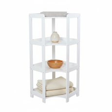 Raft Elisse Transilvan, 4 polite, Colt Interior, 60x60x127 cm, Alb