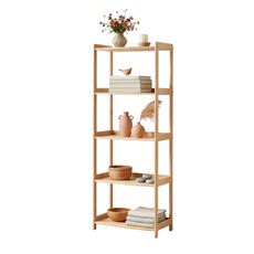 Shelf Elisse, Transilvan, 5 Levels, Solid Wood, 60x39x165 cm, Lacquered
