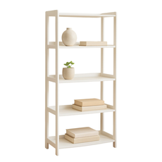 Raft Elisse Transilvan, 5 polite, 80x39x165 cm, Alb