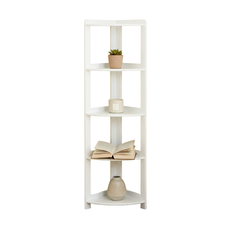 Raft Elisse Transilvan, 5 polite, Colt Exterior, 37x37x165 cm, Alb