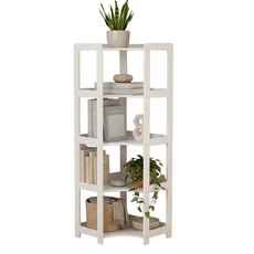 Raft Elisse Transilvan, 5 polite, Colt Interior, 60x60x165 cm, Alb