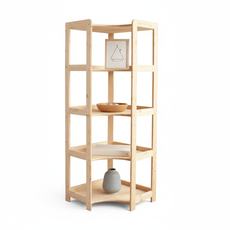 Raft Elisse Transilvan, 5 polite, Colt Interior, 60x60x165 cm, Natur