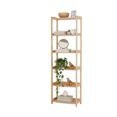 Raft Elisse Transilvan, 6 polite, 60x39x203 cm, Lacuit