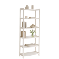 Raft Elisse Transilvan, 6 polite, 80x39x203 cm, Alb