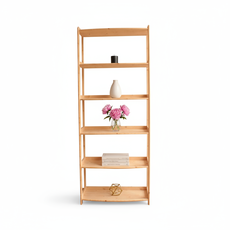 Shelf Elisse, Transilvan, 6 Levels, Solid Wood, 80x39x203 cm, Lacquered