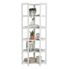 Raft Elisse Transilvan, 6 polite, Colt Interior, 60x60x203 cm, Alb