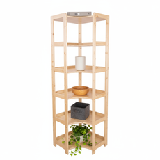 Raft Elisse Transilvan, 6 polite, Colt Interior, 60x60x203 cm, Lacuit