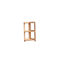 Shelf Elisse, Transilvan, 3 Levels, Outside Corner Shelf, Solid Wood, 37x37x88 cm, Natural Wood